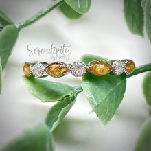 Load image into Gallery viewer, Floral Half Band Memorial Ring