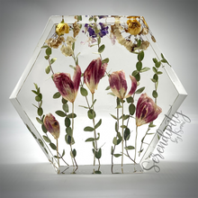 Load image into Gallery viewer, Large Hexagon Floral Preservation