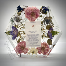 Load image into Gallery viewer, Large Hexagon Floral Preservation