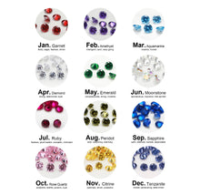 Load image into Gallery viewer, Cremation Ash Half Band Memorial Ring with Birthstones