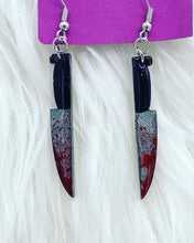 Load image into Gallery viewer, Bloody knife earrings