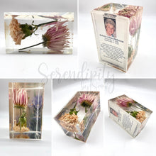 Load image into Gallery viewer, Floral Preservation Memorial Block