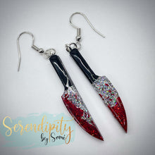 Load image into Gallery viewer, Bloody knife earrings