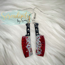 Load image into Gallery viewer, Bloody Meat Cleaver Earrings