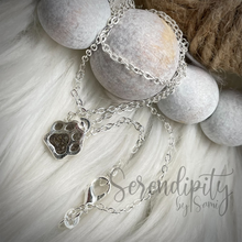 Load image into Gallery viewer, Small Paw Pet Cremation Necklace