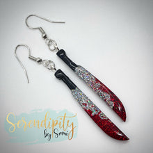 Load image into Gallery viewer, Bloody Machete Earrings