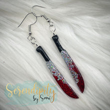 Load image into Gallery viewer, Bloody Machete Earrings