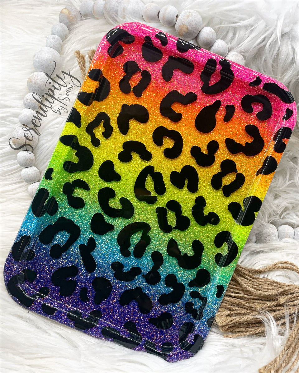Pen Holder Planner Band - Leopard Rainbow Glitter / Teal – Shaka