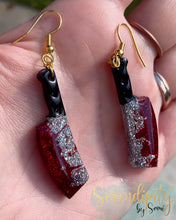 Load image into Gallery viewer, Bloody Meat Cleaver Earrings