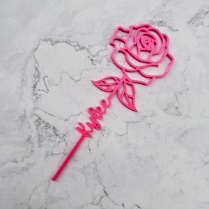 Custom Name 3D Printed Rose