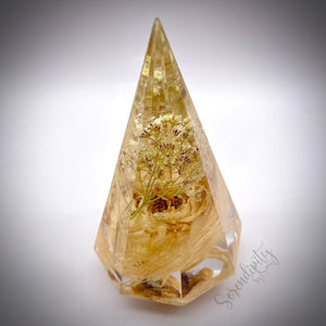 Large Faceted Pyramid Ring Holder