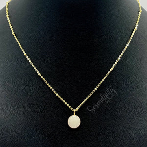 Sterling Silver Flat Round Breast Milk Pendant