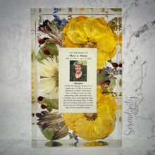 Load image into Gallery viewer, Large Rectangle Floral Memorial Block
