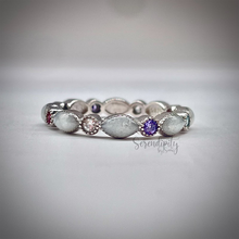 Load image into Gallery viewer, Breast Milk Full Band Memorial Ring with Multiple Birthstones
