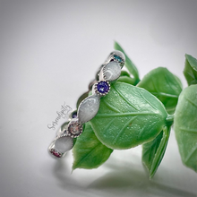 Load image into Gallery viewer, Breast Milk Full Band Memorial Ring with Multiple Birthstones
