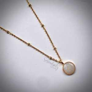 Sterling Silver Flat Round Breast Milk Pendant