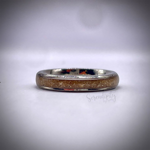 2mm Masculine Cremation Ash Band Memorial Ring