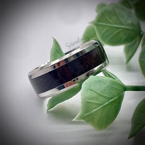 4mm Masculine Gravesite Dirt Band Memorial Ring