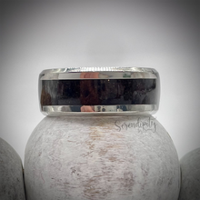 Load image into Gallery viewer, 4mm Masculine Gravesite Dirt Band Memorial Ring
