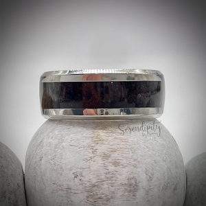 4mm Masculine Gravesite Dirt Band Memorial Ring