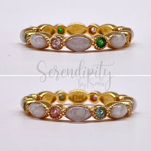 Load image into Gallery viewer, Breast Milk Full Band Memorial Ring with Multiple Birthstones
