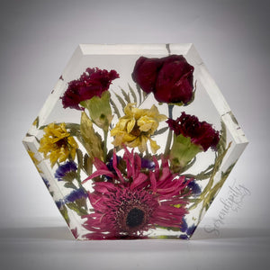 Small Hexagon Floral Preservation