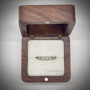 Breast Milk Full Band Memorial Ring with Birthstones