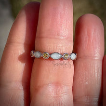 Load image into Gallery viewer, Breast Milk Full Band Memorial Ring with Birthstones
