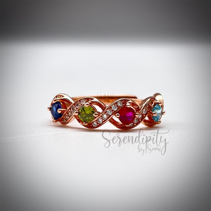 3mm Four Stone Birthstone Ring(no longer available)