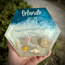 Load image into Gallery viewer, Small Hexagon Beach Keepsake
