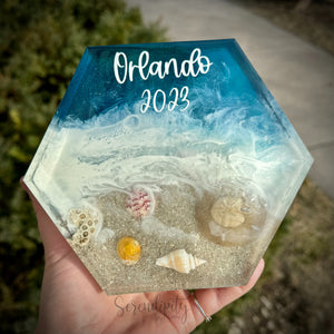 Small Hexagon Beach Keepsake