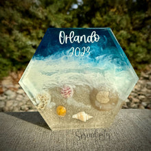 Load image into Gallery viewer, Small Hexagon Beach Keepsake
