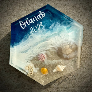 Small Hexagon Beach Keepsake