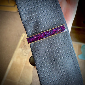 Tie Clip Made of Crushed Florals