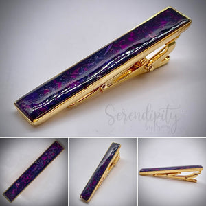 Tie Clip Made of Crushed Florals