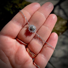 Load image into Gallery viewer, 6mm Cremation Stone with a Pointed Halo of Cubic Zirconia Bracelet
