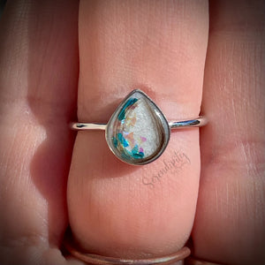 Simple Teardrop Breast Milk Keepsake Ring