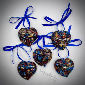 Puffy Heart Ornament with Florals