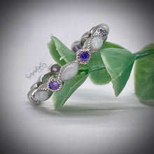 Load image into Gallery viewer, Breast Milk Full Band Memorial Ring with Birthstones
