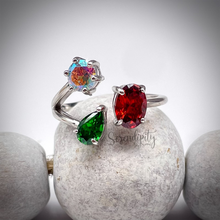 Load image into Gallery viewer, Three Different Stone Birthstone Ring
