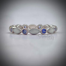 Load image into Gallery viewer, Breast Milk Full Band Memorial Ring with Birthstones
