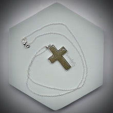 Load image into Gallery viewer, Sterling Silver Cross Cremation Remains Pendant
