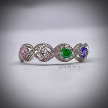 Load image into Gallery viewer, 3mm Four Stone Birthstone Ring(no longer available)
