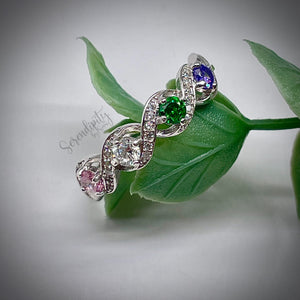 3mm Four Stone Birthstone Ring(no longer available)