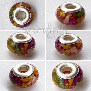 Memorial Keepsake Bead (Floral, Cremation, and Breastmilk)