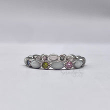 Load image into Gallery viewer, Breast Milk Full Band Memorial Ring with Multiple Birthstones
