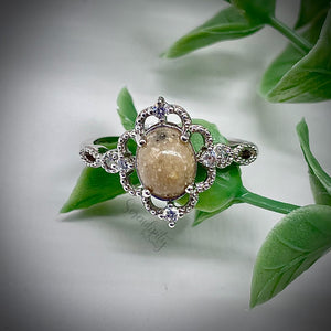 Vintage Style Cremation Ash Memorial Ring