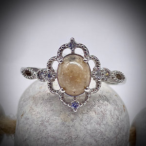 Vintage Style Cremation Ash Memorial Ring