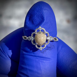 Vintage Style Cremation Ash Memorial Ring