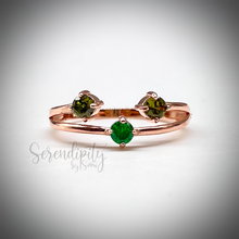 Load image into Gallery viewer, 3mm Three Stone Birthstone Ring
